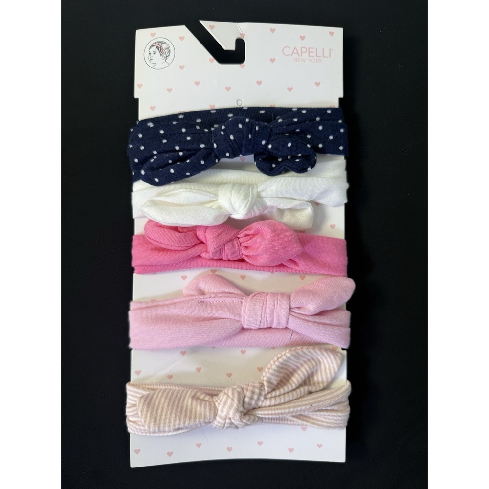 Capelli New York Girls Infant Newborn Headwraps/Headbands Set